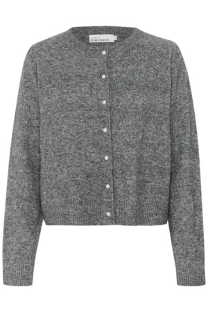 KBNoabelle Plain Cardigan Opal Gray Melange - 10105345