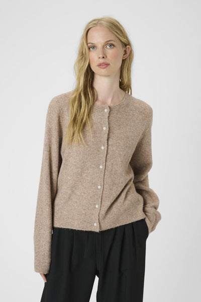 KBNoabelle Plain Cardigan WALNUT - 10105345 Thumbnail