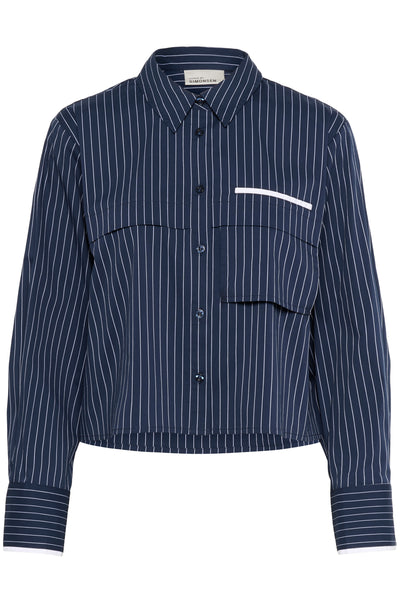 KBAmy Malle Shirt Inkwell stripe - 10105535 Thumbnail