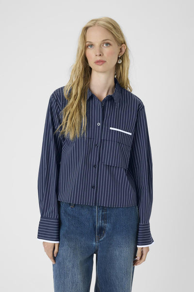 KBAmy Malle Shirt Inkwell stripe - 10105535 Thumbnail