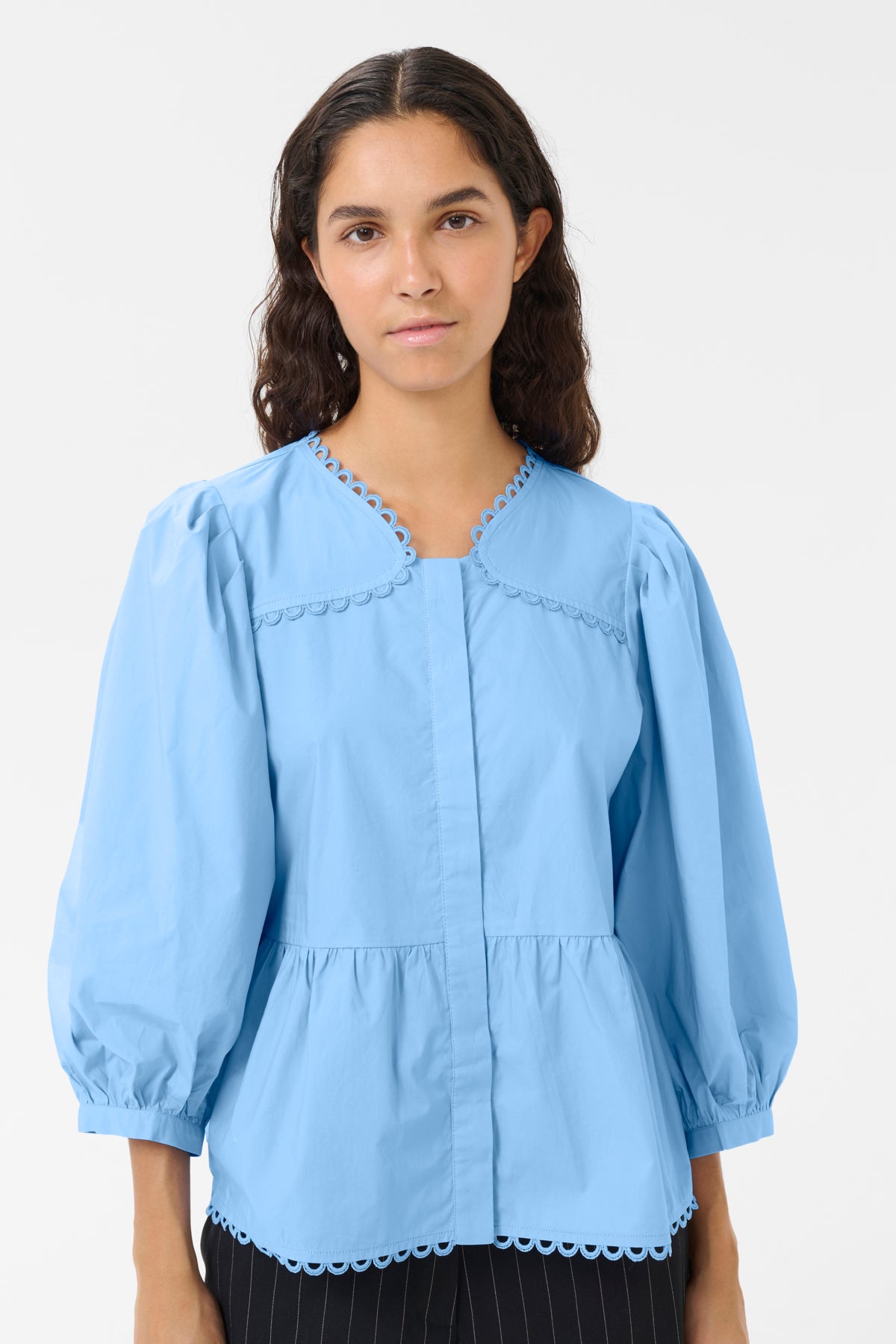KBAnnabelle Nette Blouse DELLA ROBBIA BLUE - 10105537