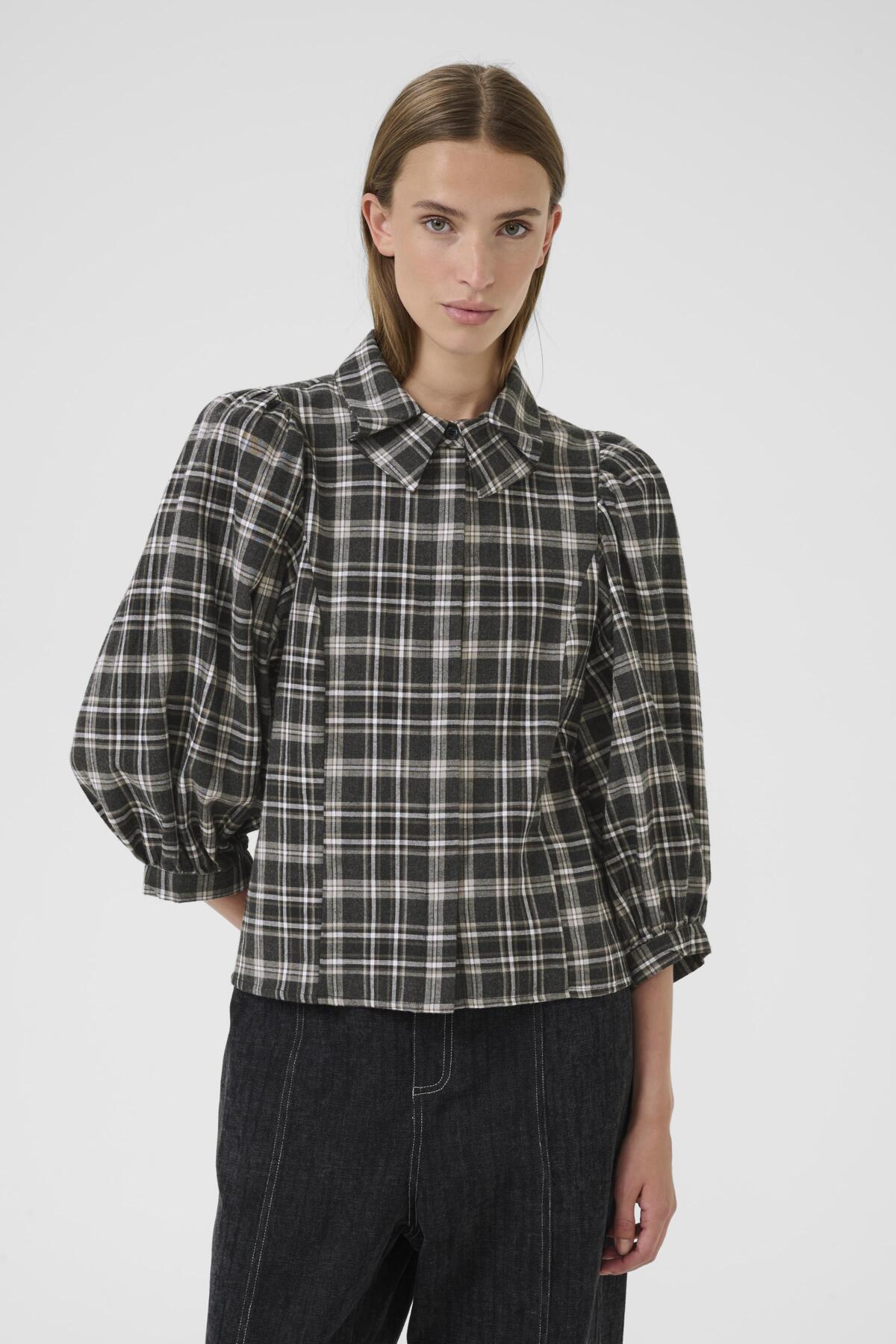 KBBelis Frosty Blouse Thunderstorm Check - 10105622