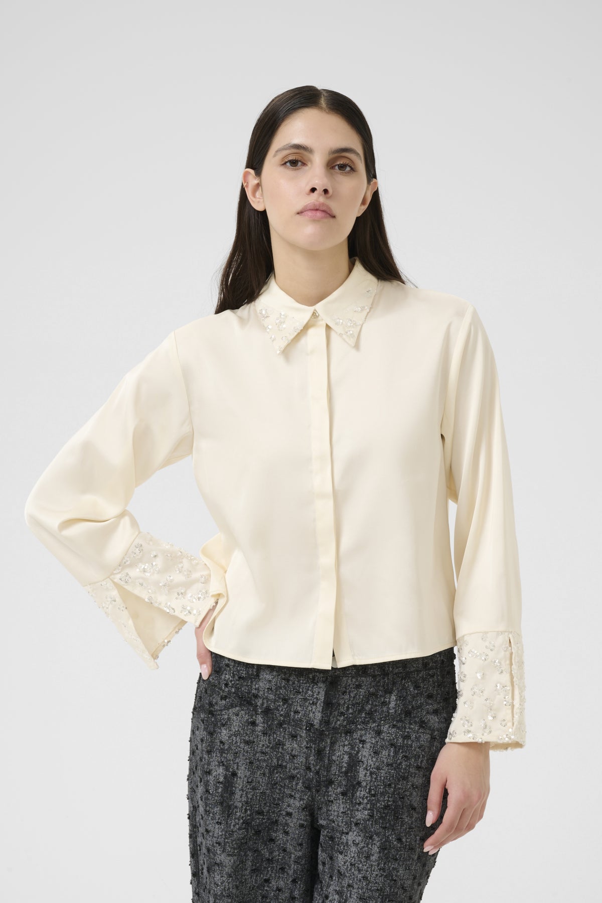 KBCarmen Shirt Egret - 110103 - 10105733