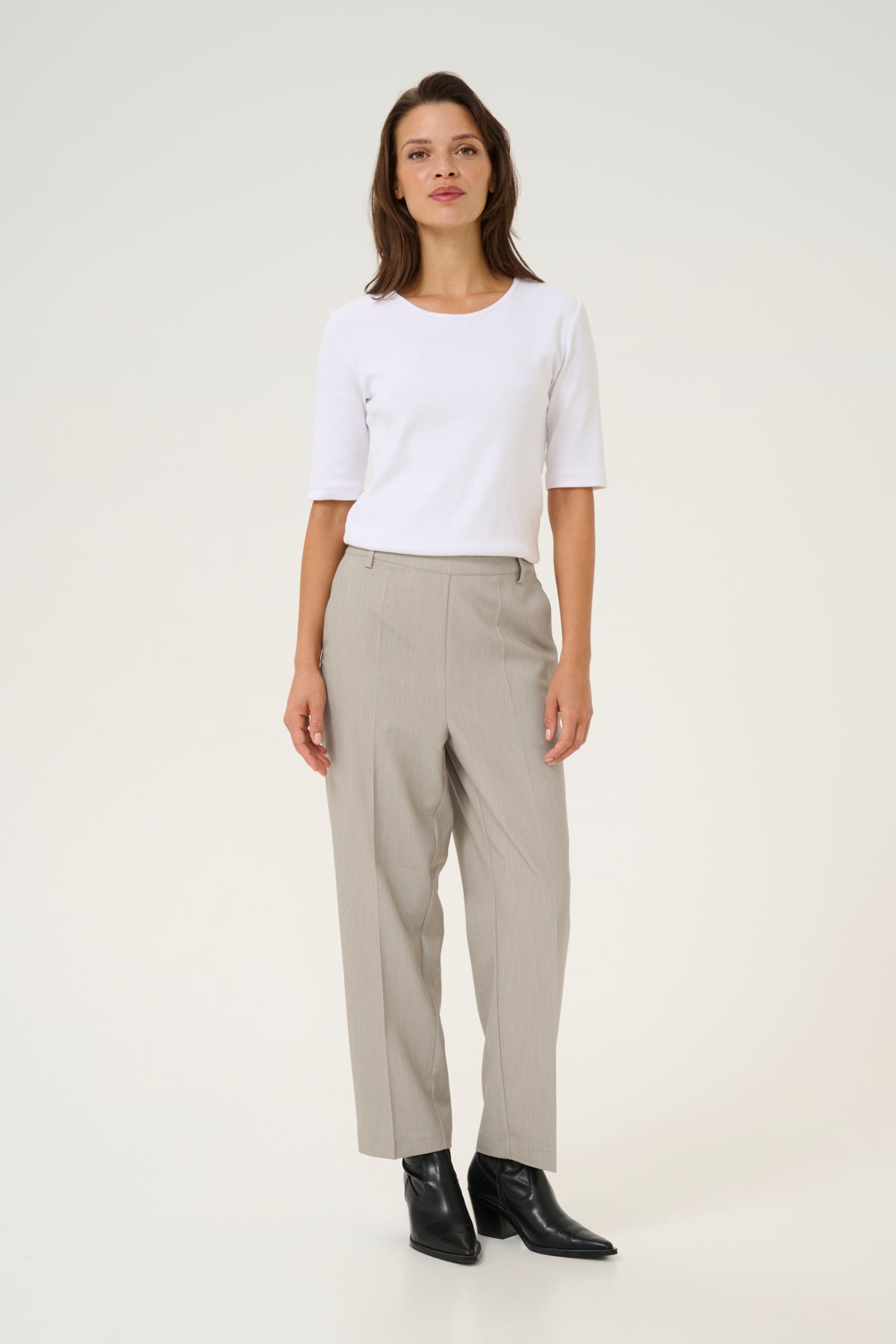 KAsakura HW Cropped Pants Elephant Skin - 10506127