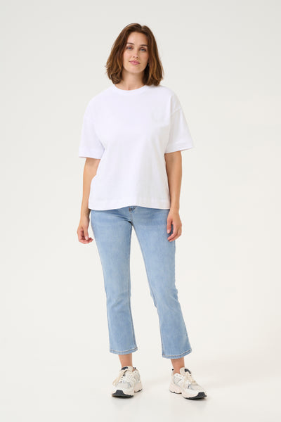KAsinem Jeans Cropped Light Blue Washed Denim - 10506133 Thumbnail