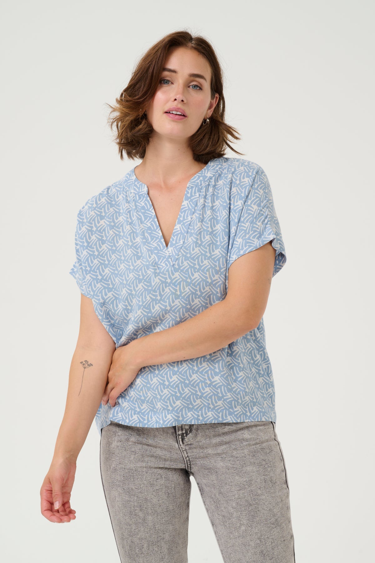 KAano Blouse Blue/Moonstruck Print - 10506568