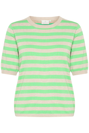 KAlizza Striped Knit Feather Gray Mel./Green
