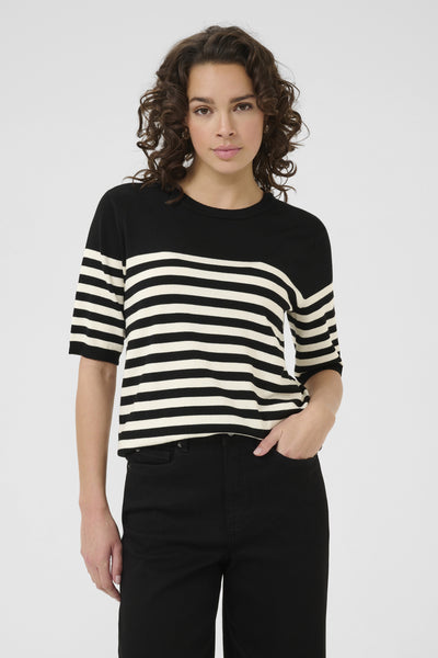 KAlizza Striped Knit Black/Turtledove Half Stripe - 10508410 Thumbnail