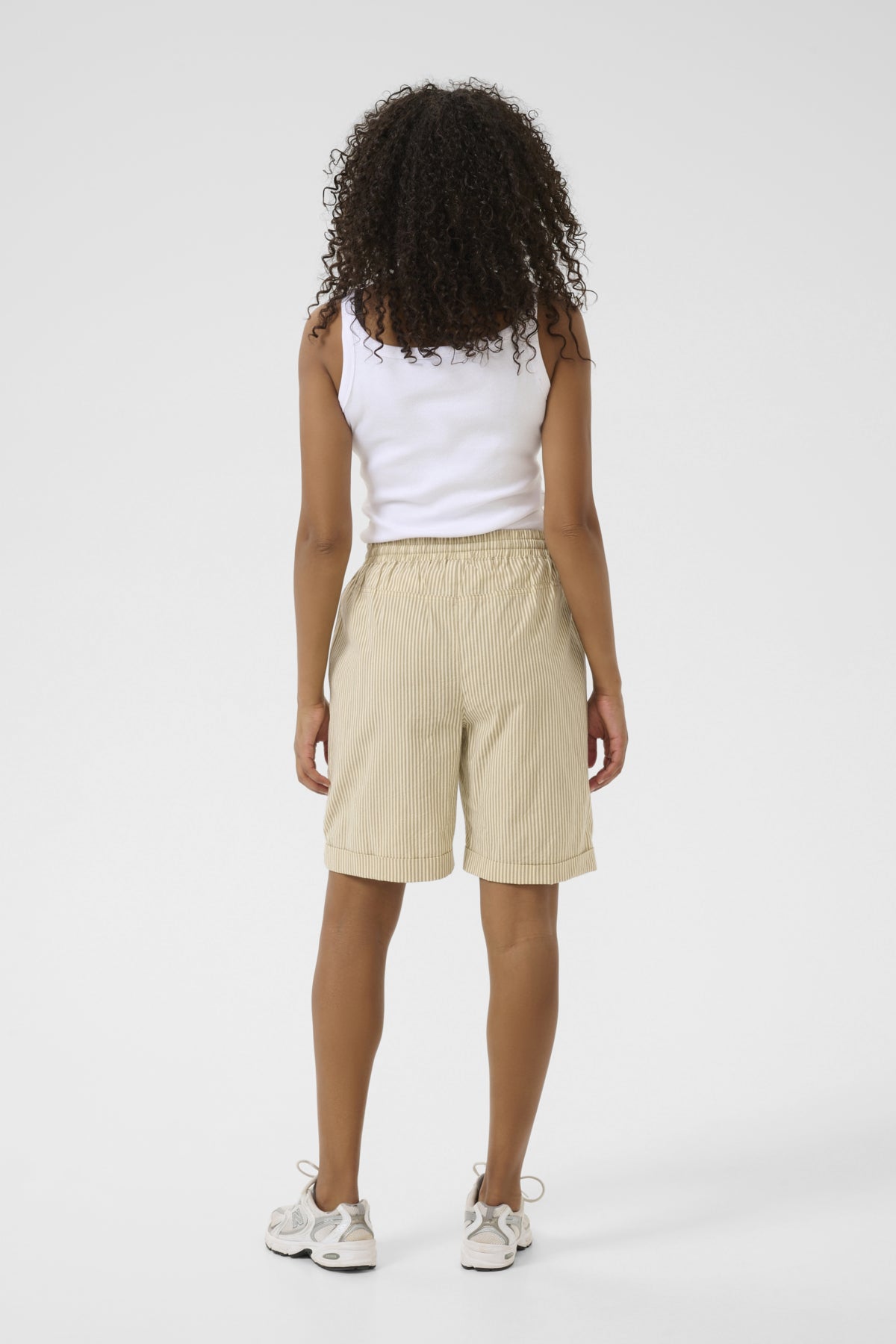 KAnaya Striped Shorts Chincilla / White stripe - 10509008