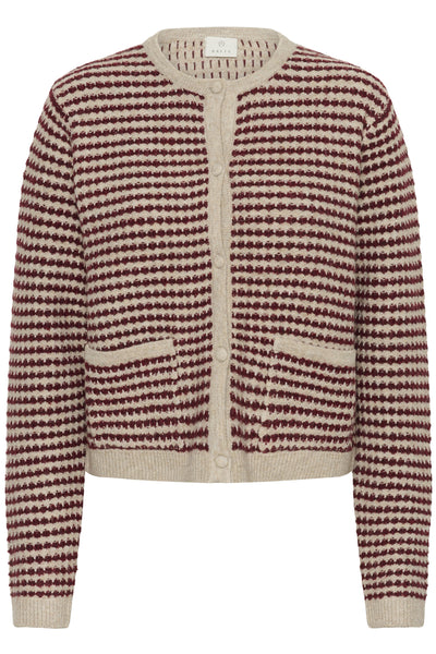 KAellery Knit Cardigan Feather gray mel./windsor wine - 10509031 Thumbnail