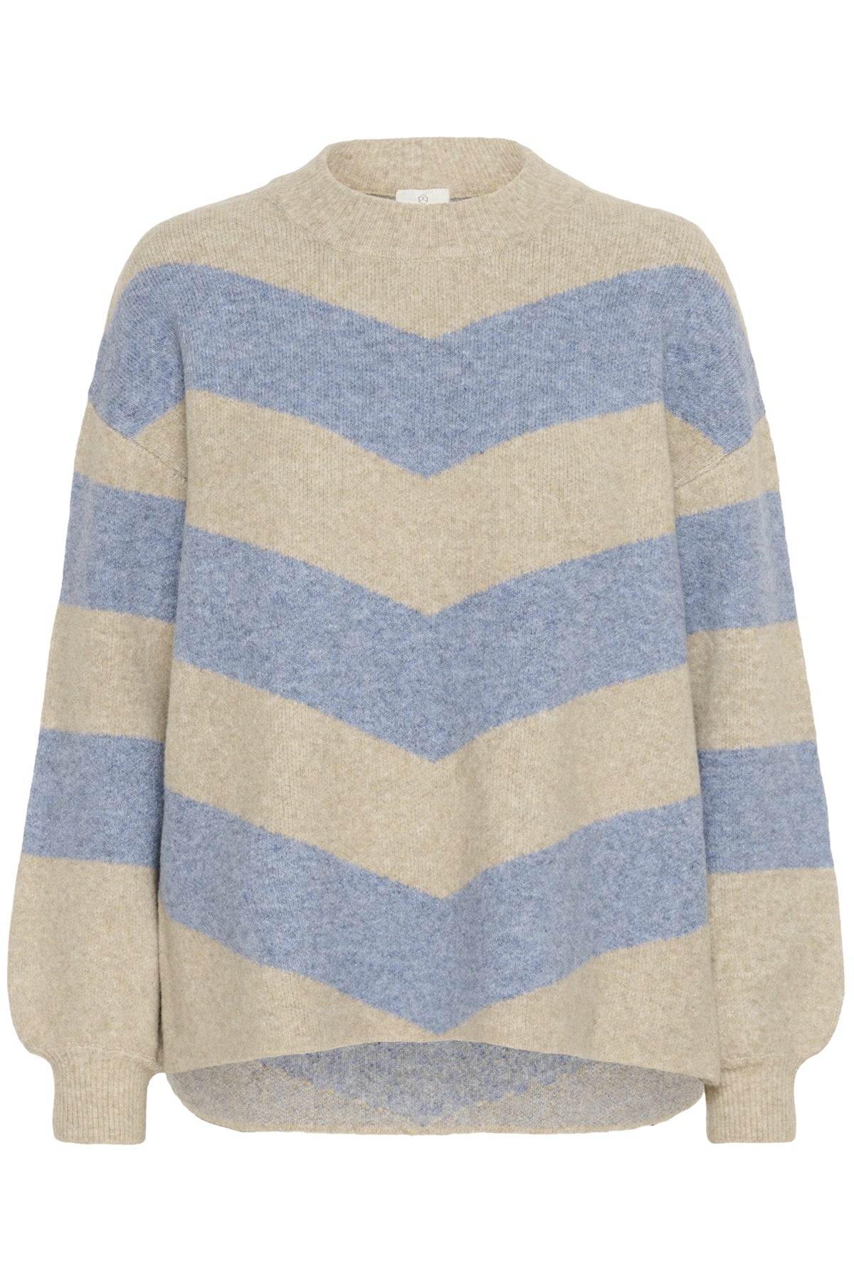 KAverana Knit Pullover FeatherG.M./Windward Blue Str. - 10509061