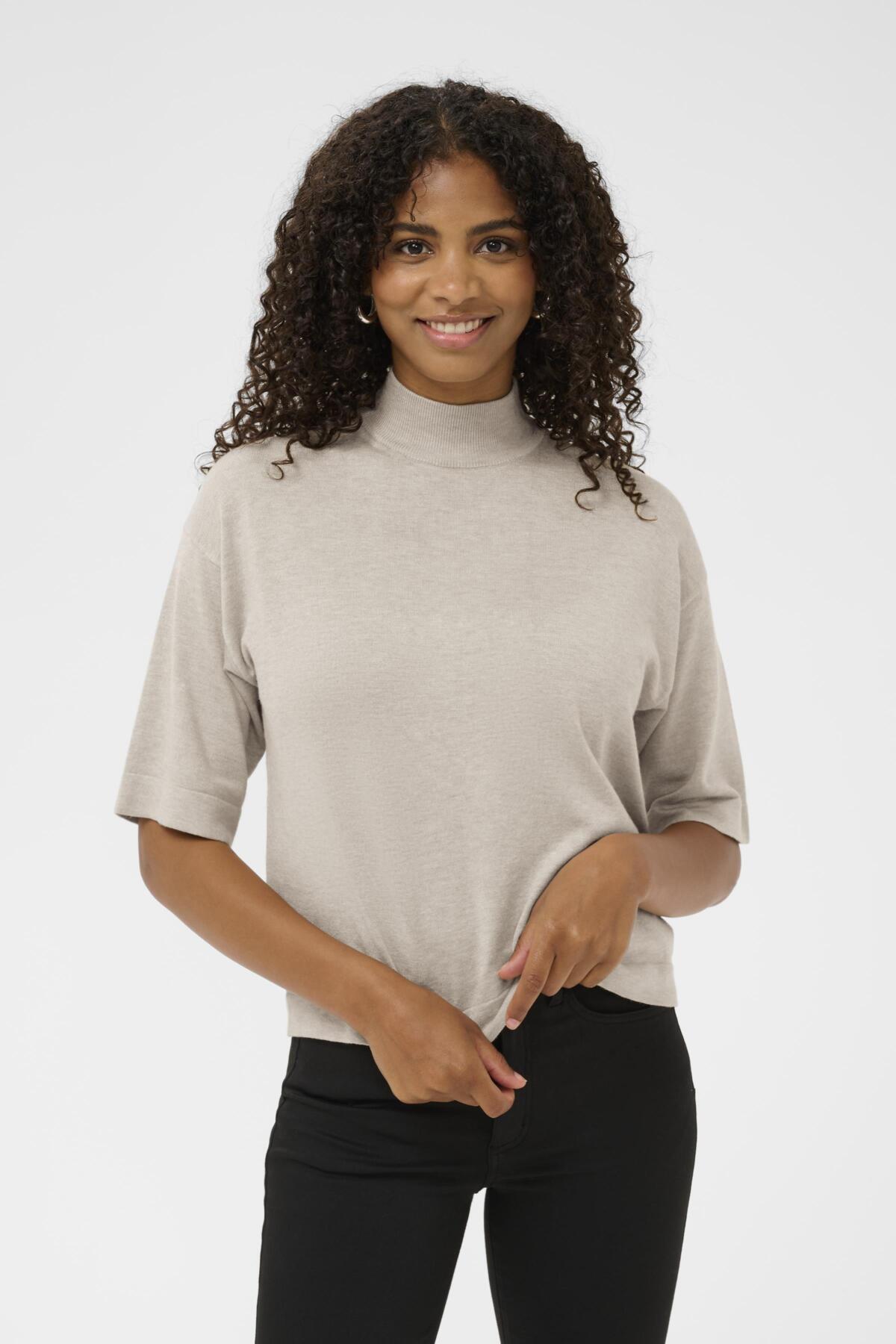 KAlizza Turtleneck Feather Gray Melange - 10509536