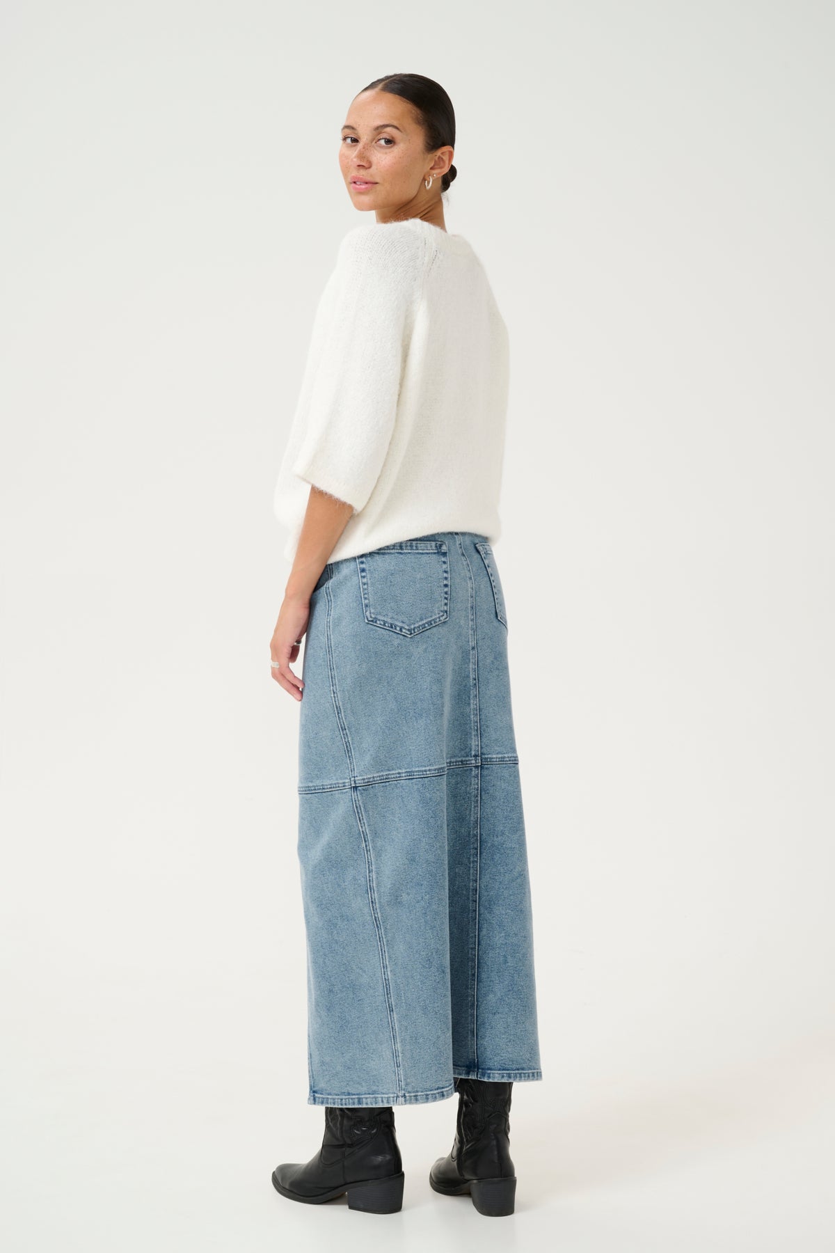 KAdoriana Denim Skirt Washed Blue Denim - 10509582