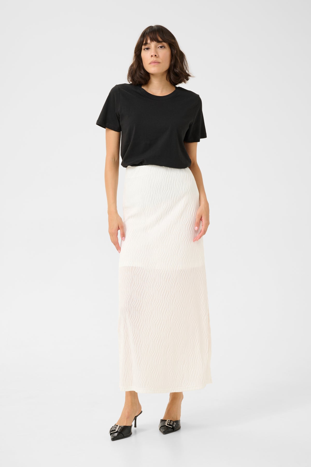 KAgerit Jersey Skirt Chalk - 10509588
