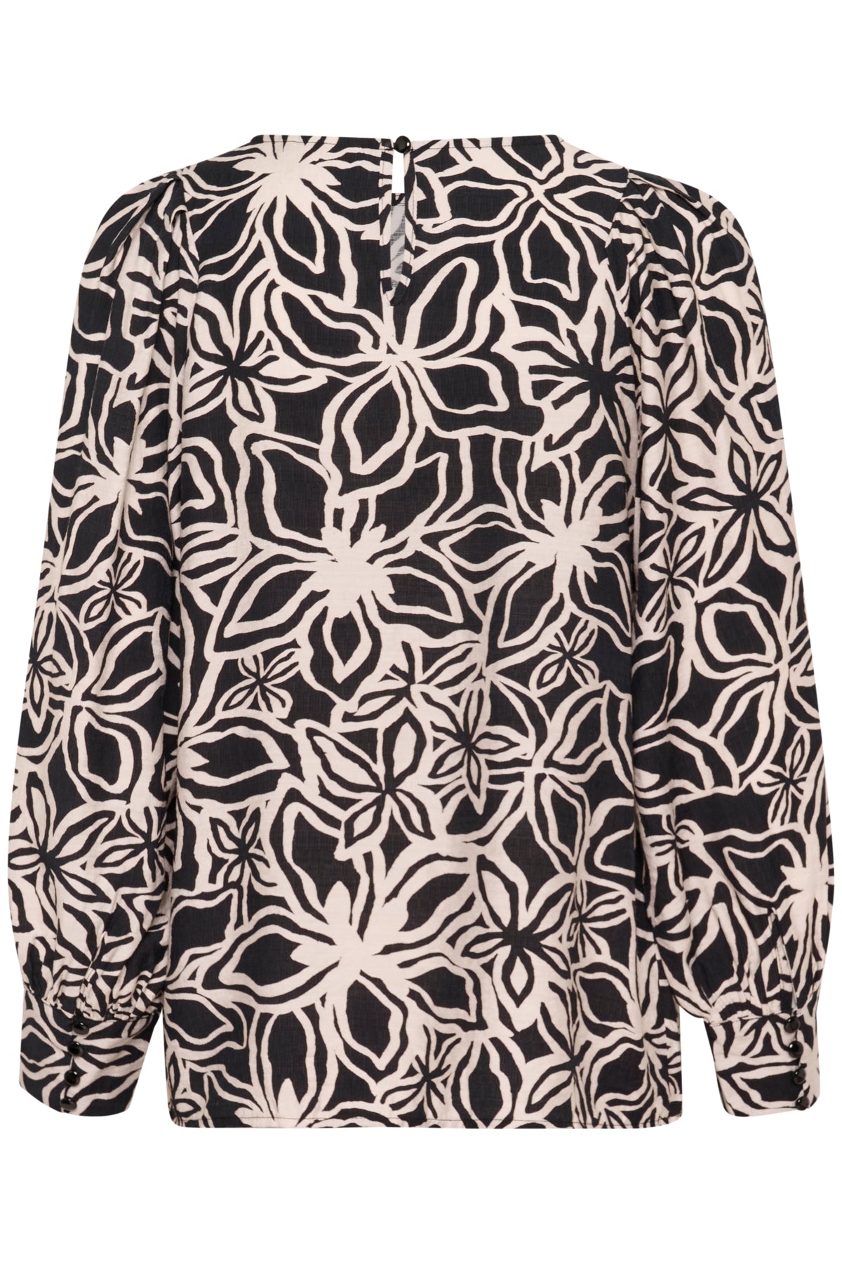 KAhannah Blouse Black / Light Beige Flower - 10509607