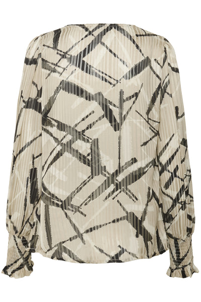 KAarchy Blouse Feather Gray/Black Graphic - 10509627 Thumbnail