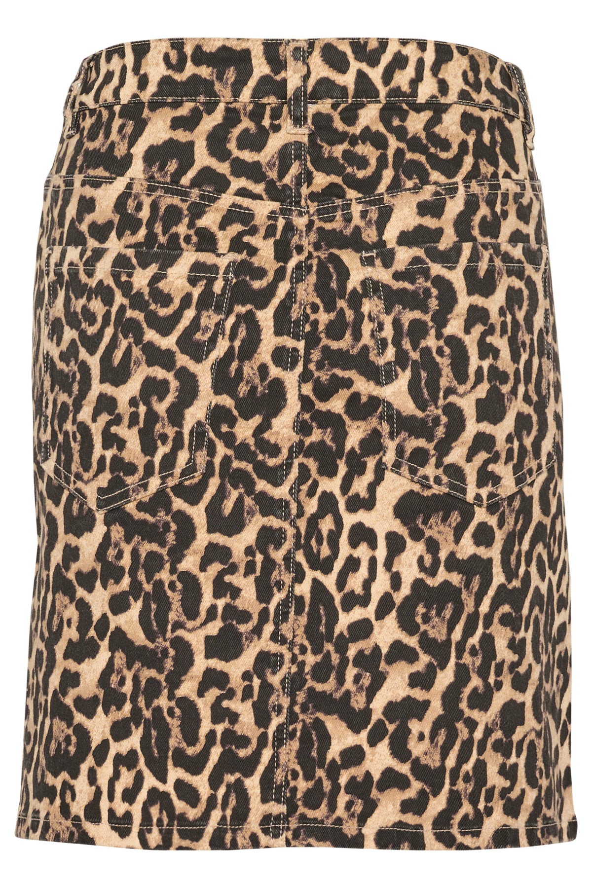 KAleonora Denim Skirt Naturel Leopard Print - 10509815