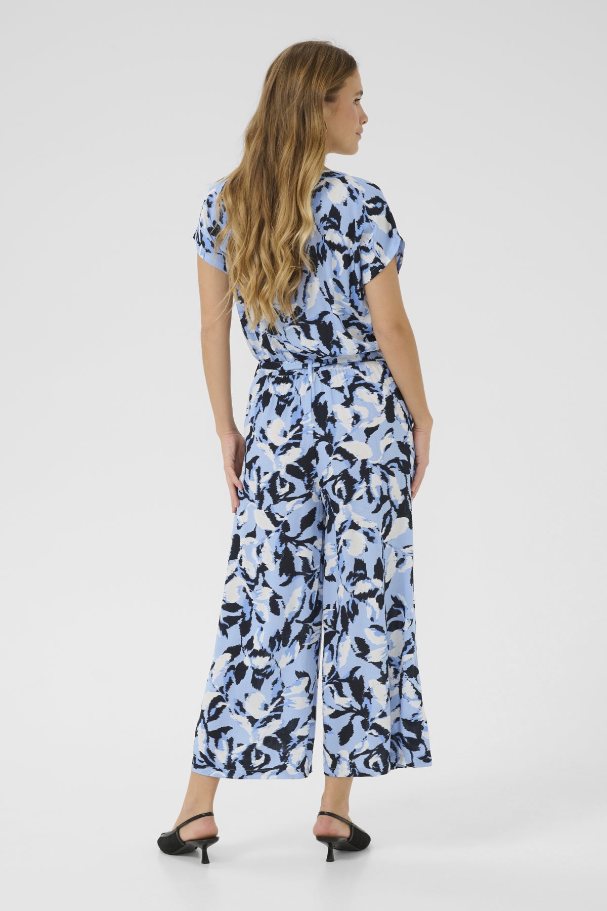KAmira Plain Weave Jumpsuit Pr Blue Flower Print - 10509830