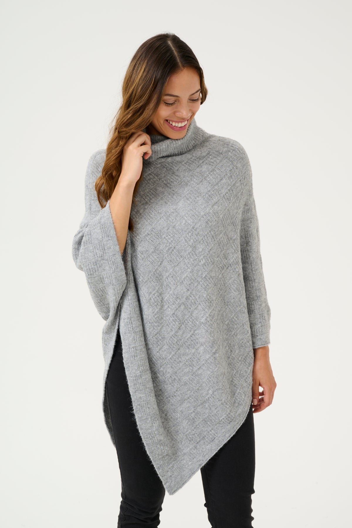 KAlouie Poncho Grey Melange - 10509849