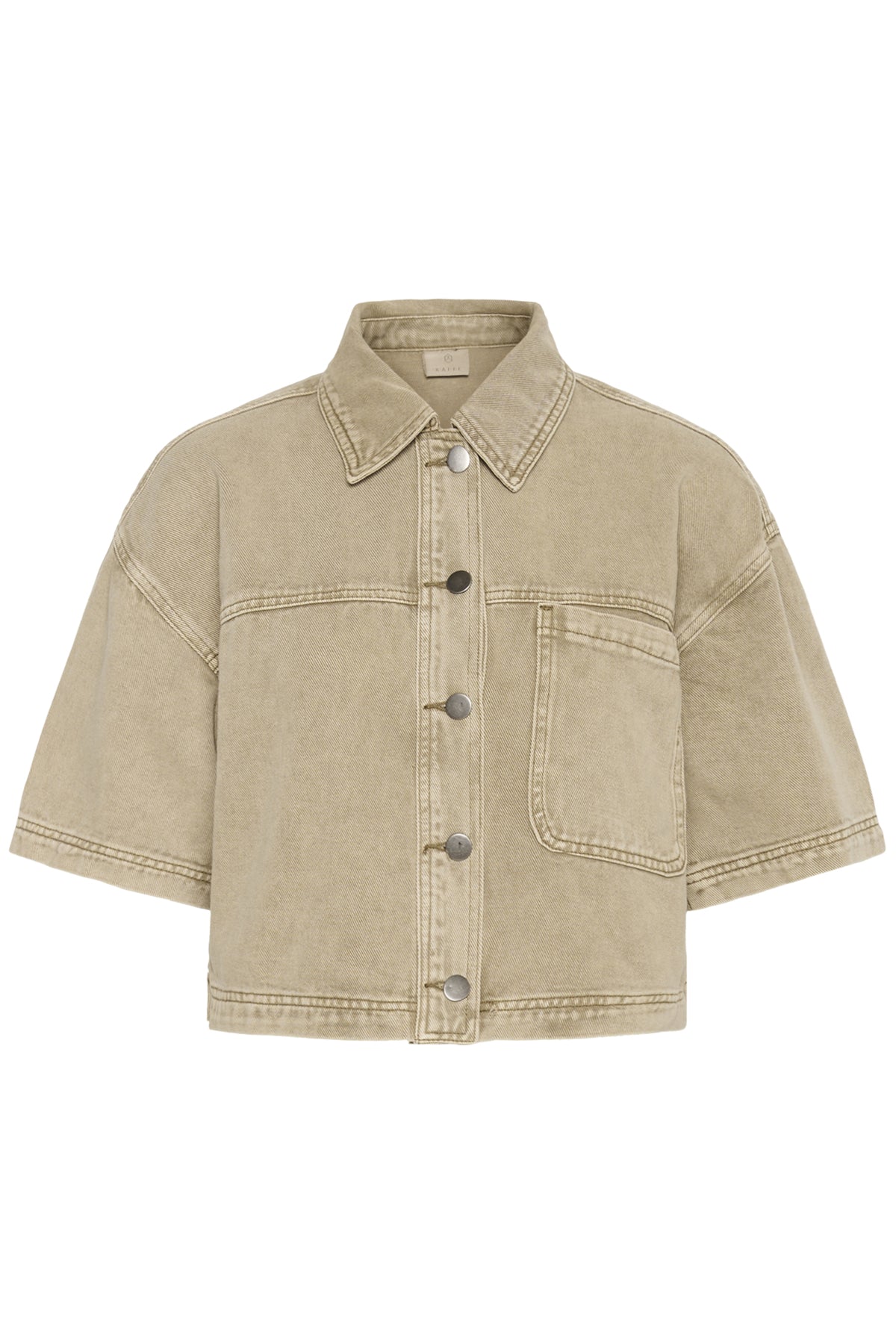 KArania Denim Shirt Washed Light Brown Denim - 10509870