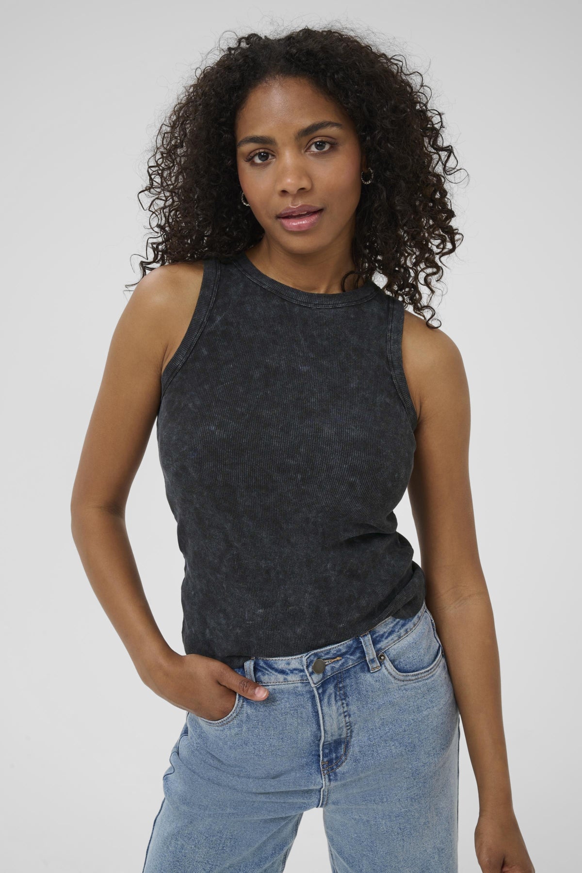 KAdodal Top Black washed rib - 10509878