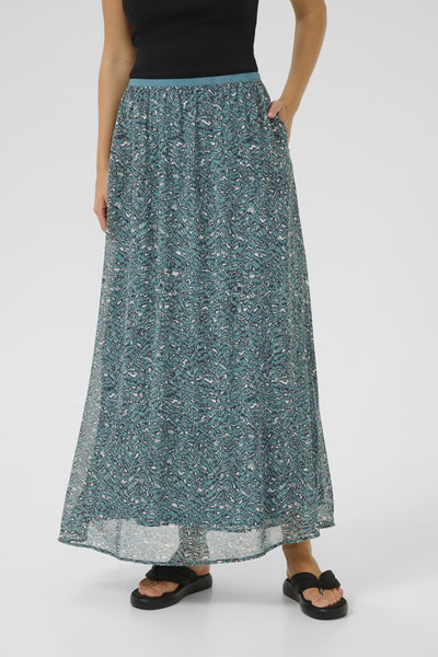 KAbella Skirt Teal/Black/White Graphic - 10509889 Thumbnail