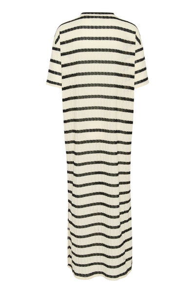 KAedith Jersey Dress Turtledove / Black Stripe - 10509966 Thumbnail