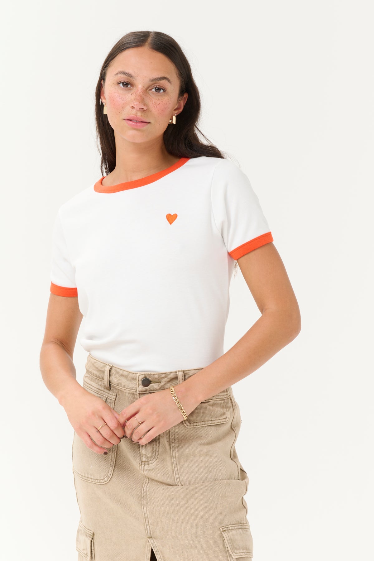 KAlilian T-Shirt Chalk/Granadine Heart - 10509994