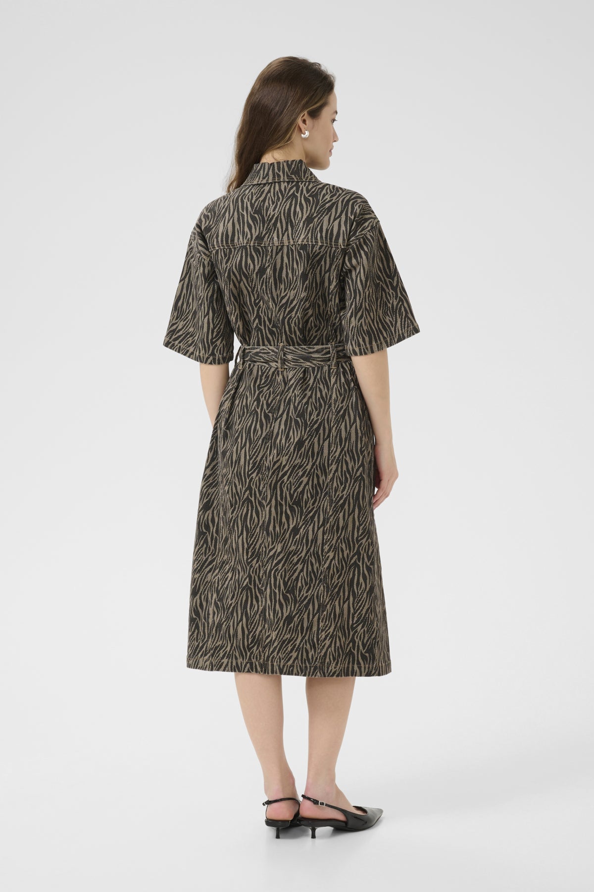 KAleondra Denim Dress Feather Gray / Black Animal - 10510137