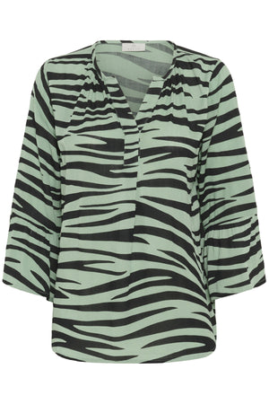 KAlea Blouse Green/Black Animal
