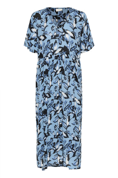 KAjessi Amber Dress Blue Graphic Flower - 10510336 Thumbnail
