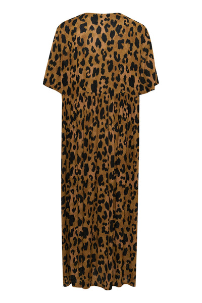 KAjessi Amber Dress Brown Leopard Print - 10510336 Thumbnail