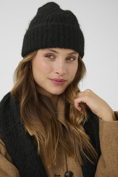 KAhenry Knitted hood Black deep - 10510407 Thumbnail