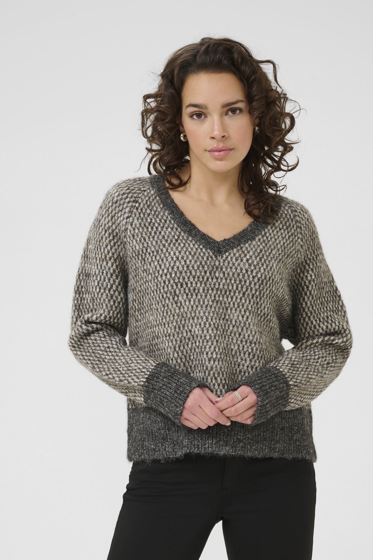 KAmelinda Pullover Dark Grey M./Feather Gray M. - 10510449