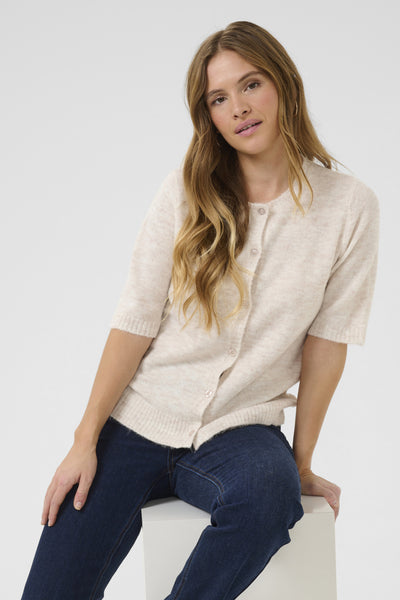 KAiris cardigan Oatmeal Melange - 10510457 Thumbnail