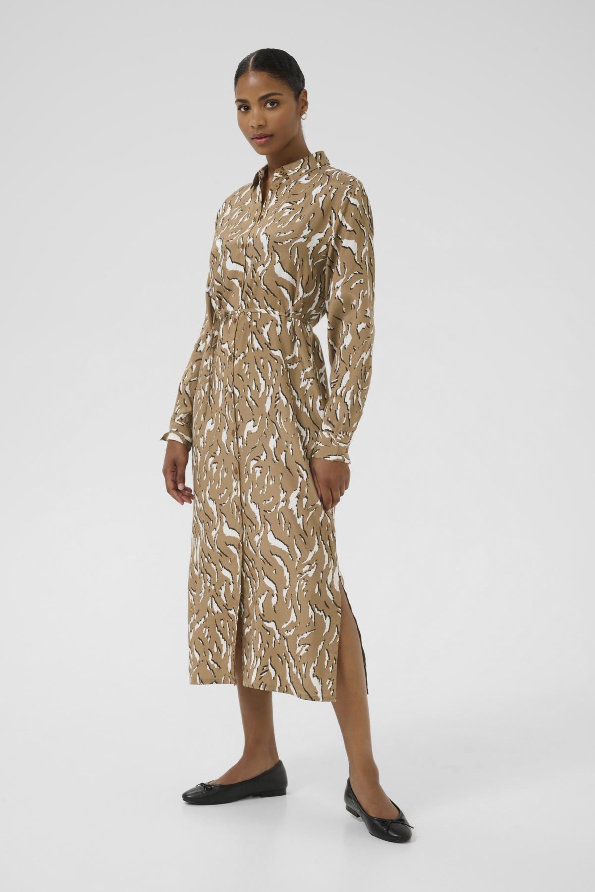 KAmille Shirt Dress Toasted Coconut Graphic Animal - 10510518