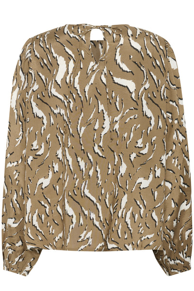 KAmille Blouse Toasted Coconut Graphic Animal - 10510519 Thumbnail