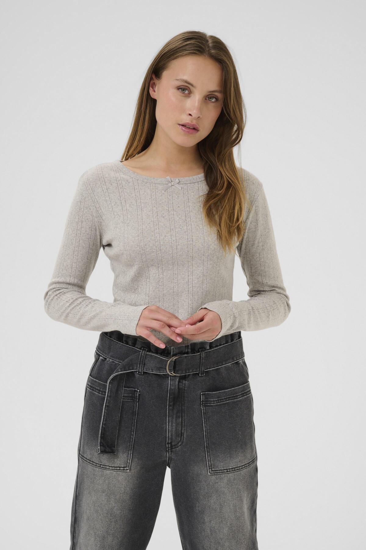 KAhilda T-Shirt Light Grey Melange - 10510524