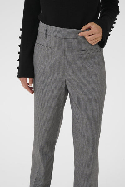 KAellie Pants Grey Melange / Chalk Stripe - 10510547 Thumbnail
