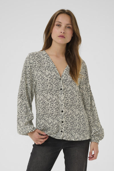 KAmiriam Blouse Black Oyster/Turtledove Animal - 10510551 Thumbnail