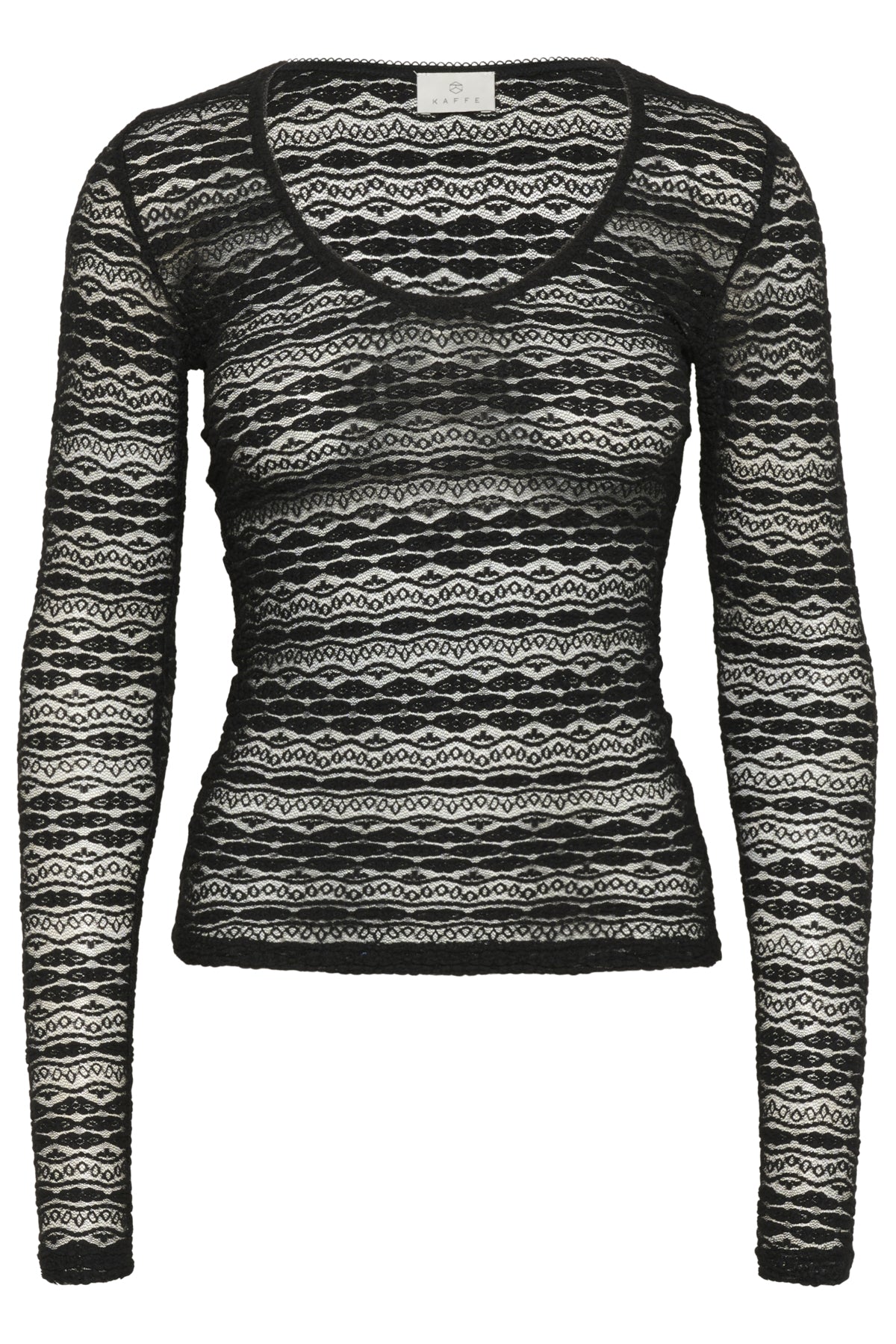 KAlorinda LS Lace T-Shirt Black deep - 10510671