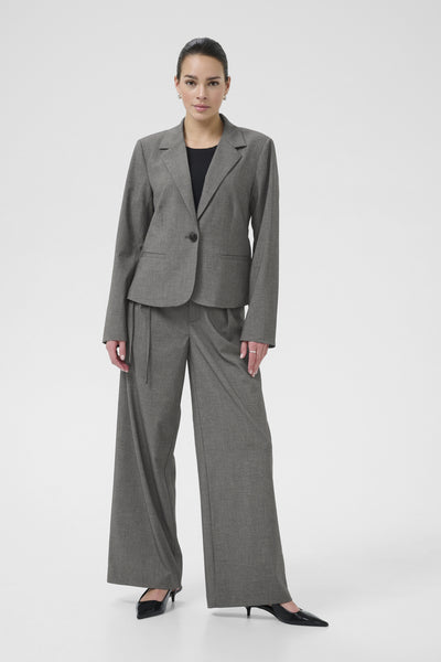 KAellie Shaped Blazer Grey Melange / Chalk Stripe - 10510718 Thumbnail