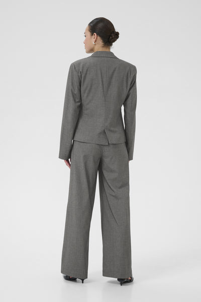 KAellie Shaped Blazer Grey Melange / Chalk Stripe - 10510718 Thumbnail