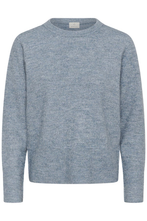 KAniel Crew Neck Pullover Windward Blue Melange - 10510744