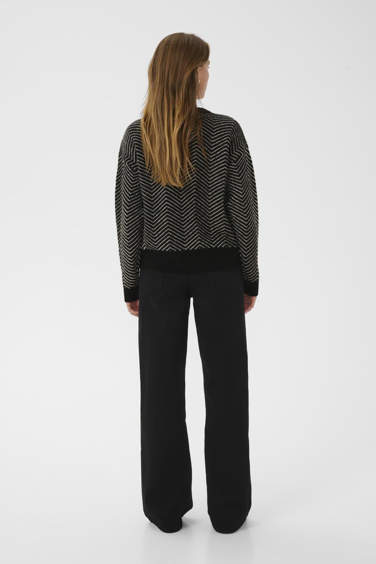 KAbitzy Pullover Black/FeatherGrey Mel.zig zag - 10510840