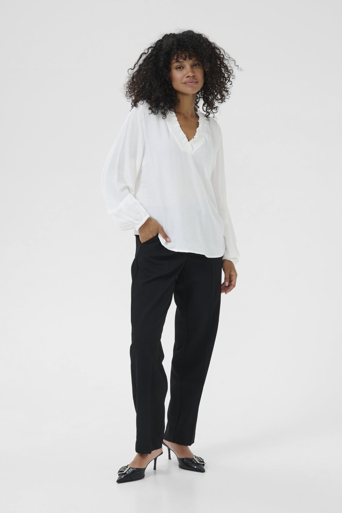 KAmille Blouse Chalk - 110602 - 10510845