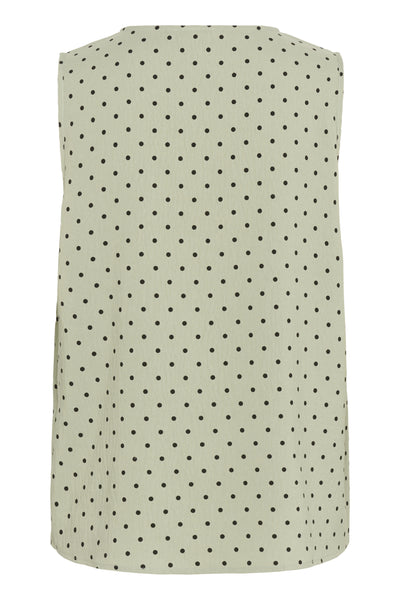 KArita Sleeveless Blouse Lily Pad/Black Deep Dot - 10510879 Thumbnail