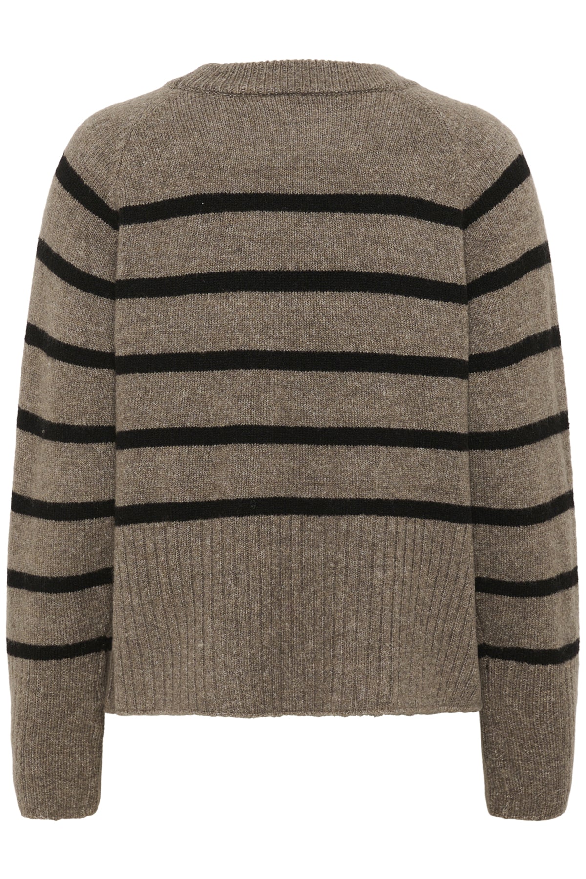 KAerin Knit Pullover Morel Melange Black Stripe - 1 - 10510939