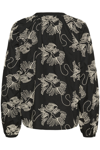 KAvinie Blouse Black Chalk Embroidery - 10883 - 10511096 Thumbnail