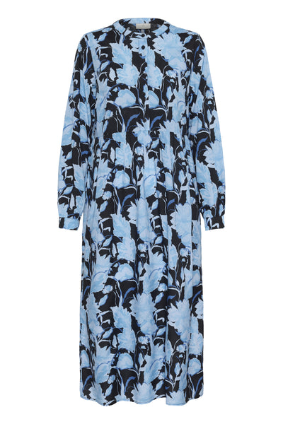 KAsasia Shirt Dress Blue Snake Flower - 108753 - 10511180 Thumbnail